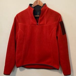 Arc’Teryx womens pullover Size L Burnt Orange gray trim- never worn, NWOT